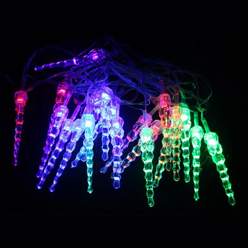 Новый 5 м 28 водостойкий светодиодный RGB сосулька кулоны струнные огни Открытый