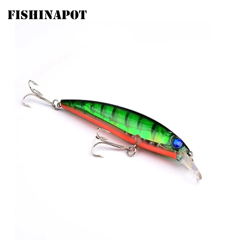 FISHINAPOT 1 шт. рыболовная приманка 3D глаза плавающий Лазерная гольян 11 см 13 5g