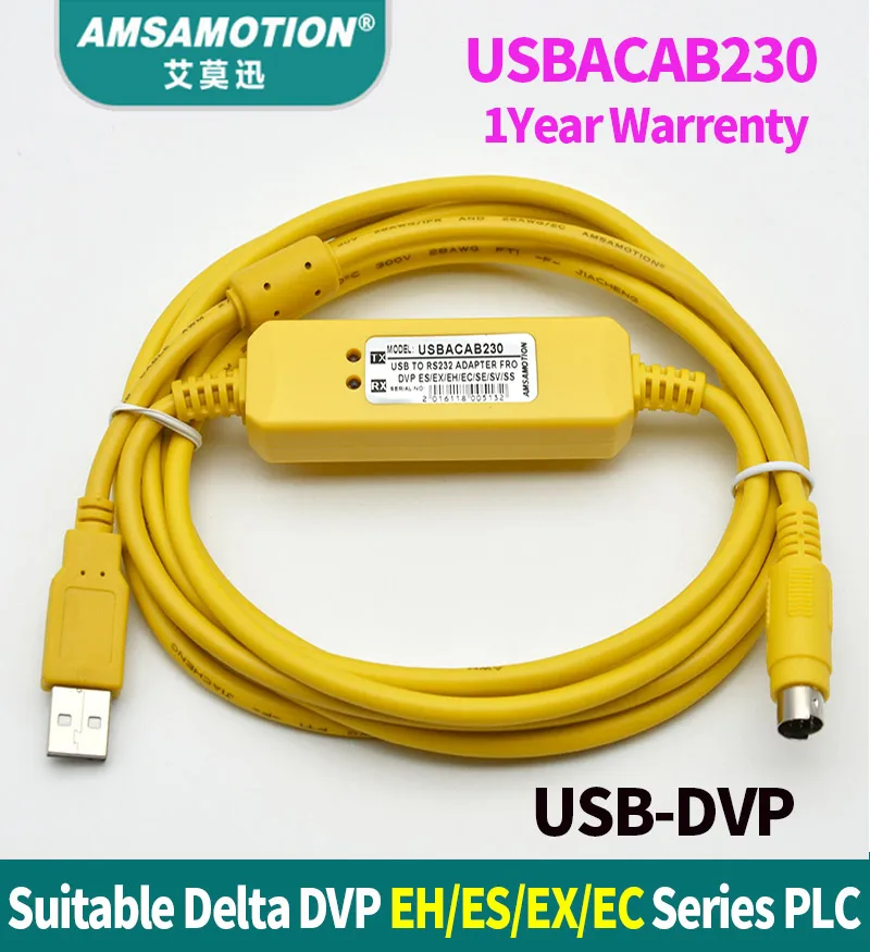 USBACAB230 Delta PLC Кабель для программирования USB к RS232 адаптер для USB-DVP ES EX EH EC SE SV SS кабель серии - Цвет: Economic Version