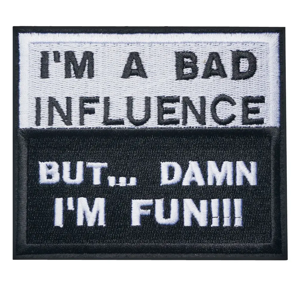 Черно белые вышитые нашивки с буквами Пришивные термоклейкие значки забавные