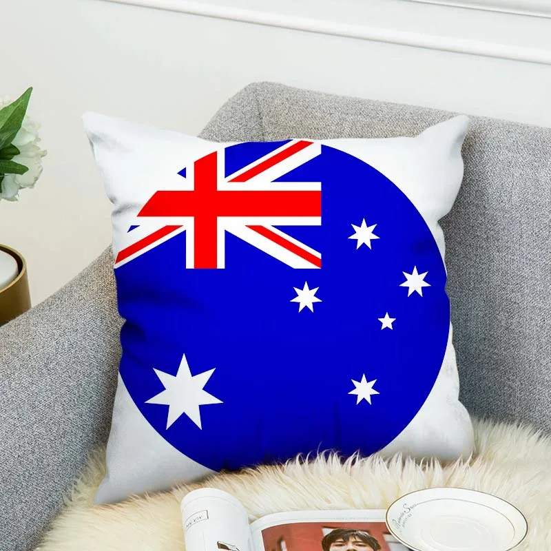 Двухсторонняя наволочка с цифровым 3D рисунком и международными флагами