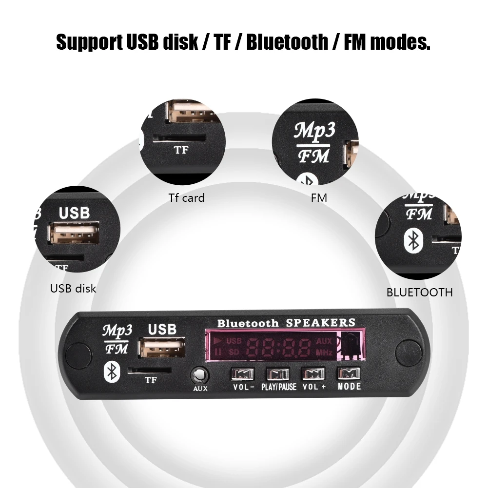 MP3 WMA декодер плата аудио беспроводной BT модуль декодеры USB TF FM громкой связи с