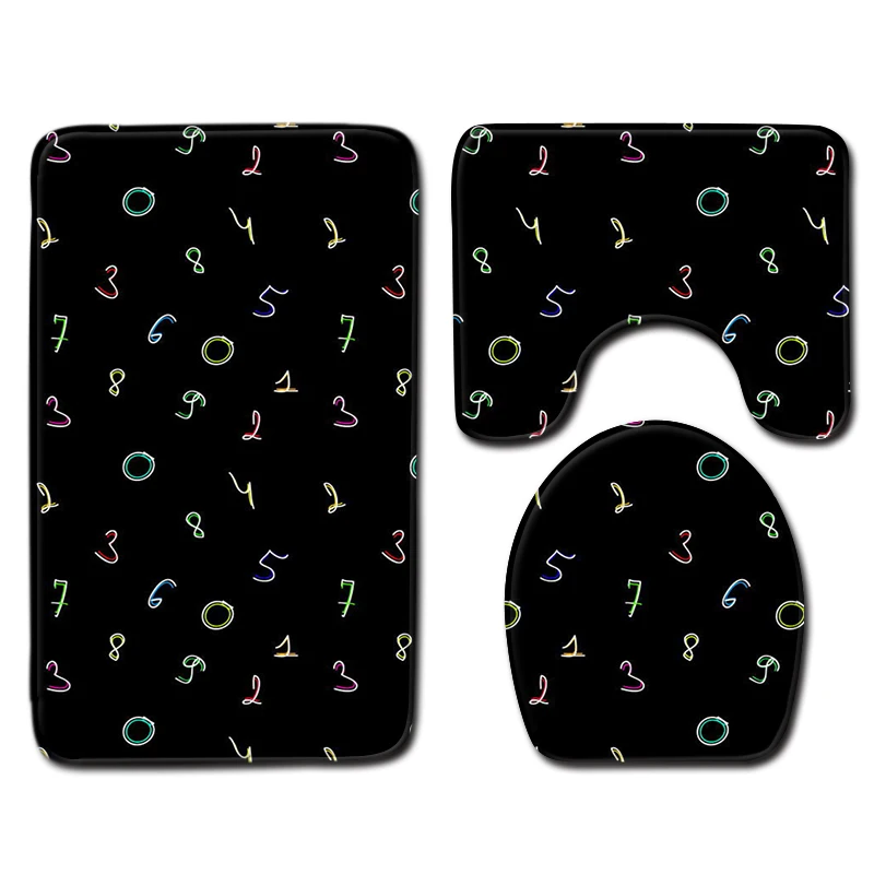 3 шт. фланелевые Противоскользящие коврики для ванной комнаты|Коврики ванной| |