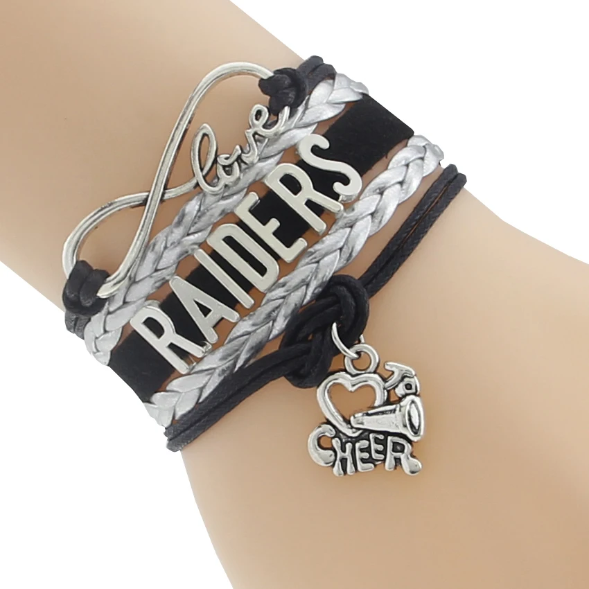 Ручная плетеная тесьма и многослойный хит продаж Черный Серебряный кожаный шнур