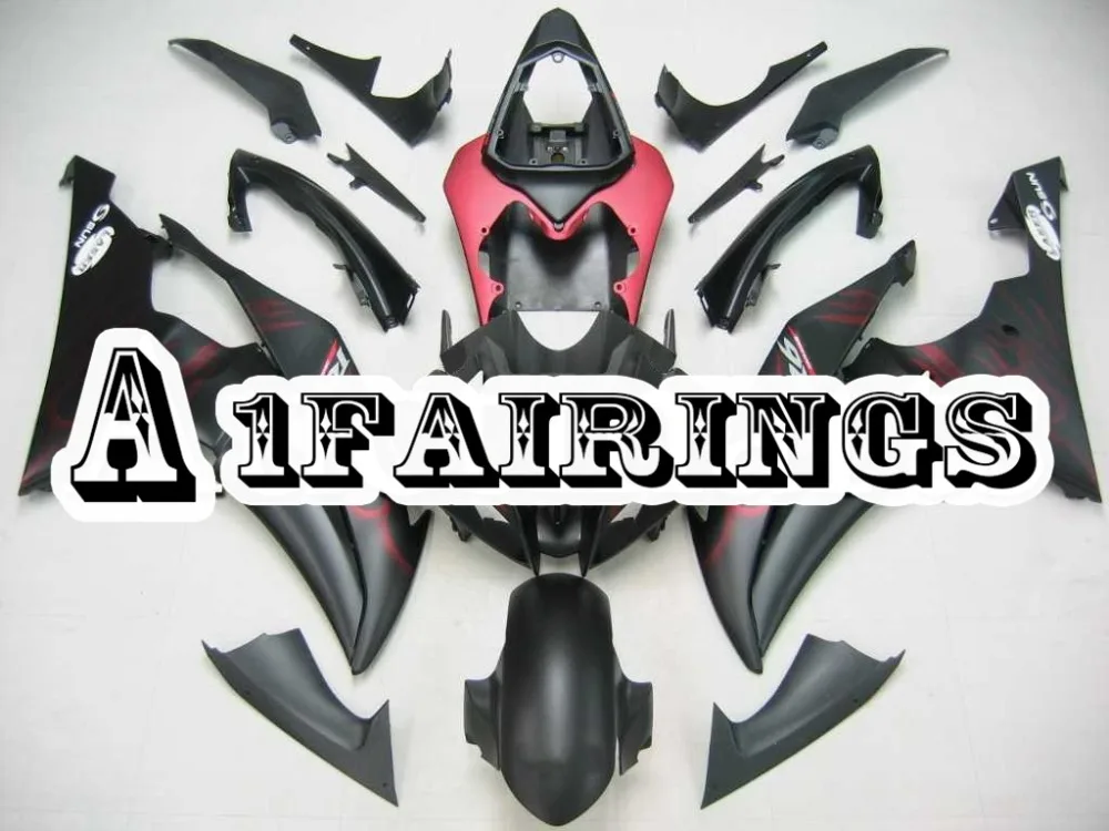 Красный матовый черный обтекатель для мотоцикла из АБС пластика Yamaha YZF600 R6 2008 2016 09