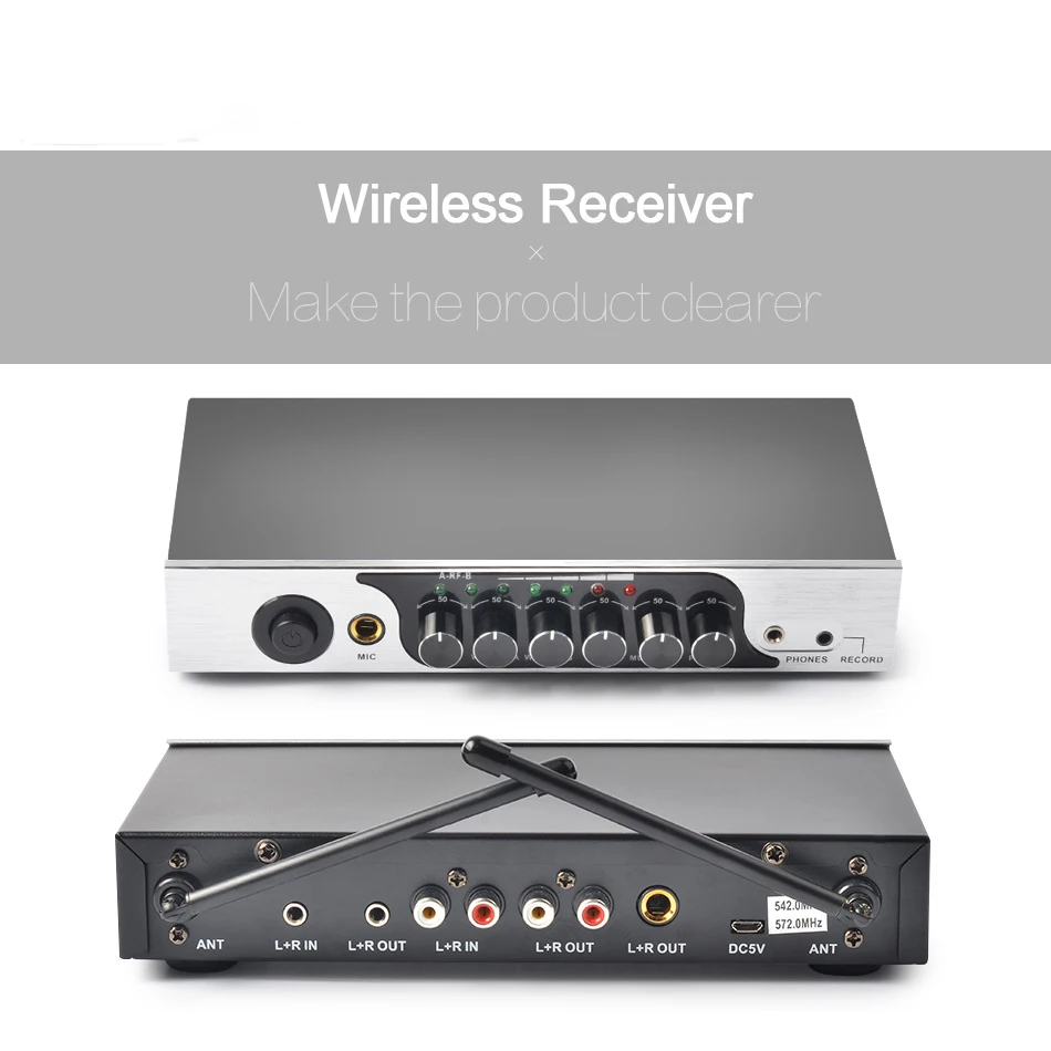 KEXU UHF Двухканальный беспроводной ручной микрофон простой в использовании