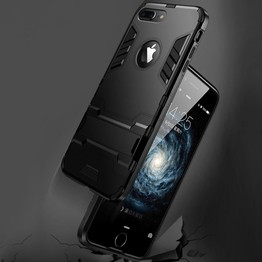OTAO Shockproof Armor Phone Case For Apple iphone X 8 7 6 6S Plus Cases Luxury TPU Protective Hard Cover 5 5S Coque |