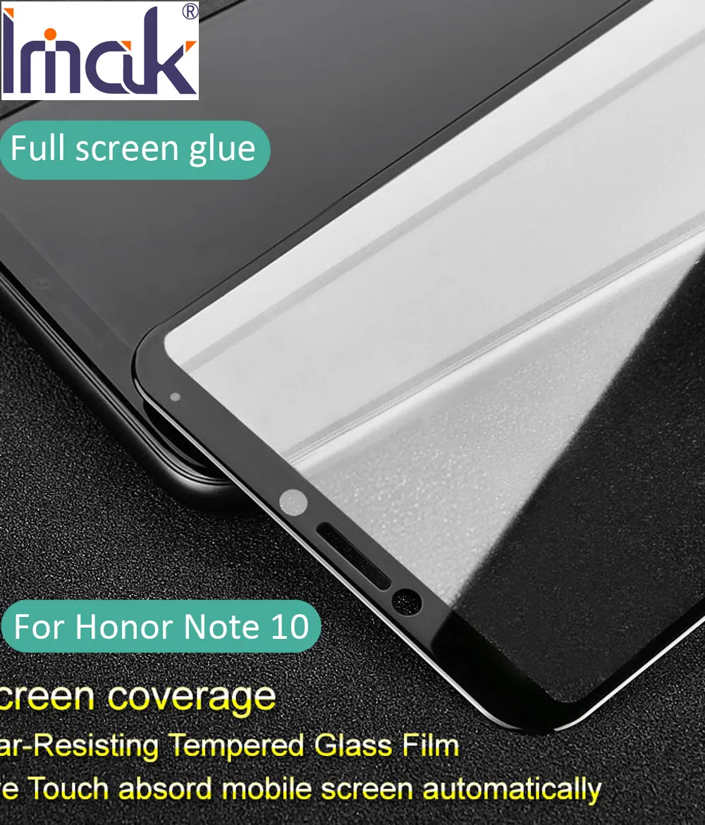 Imak Pro + полноэкранная панель с клеевым покрытием закаленное стекло для Huawei Honor Note 10