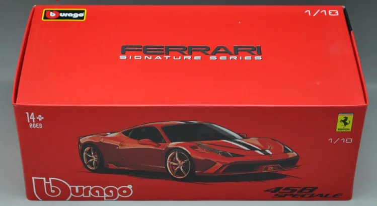 1:18 Ferari 458 SP сплав супер бегущая модель автомобиля матовый черный твердый Переплет