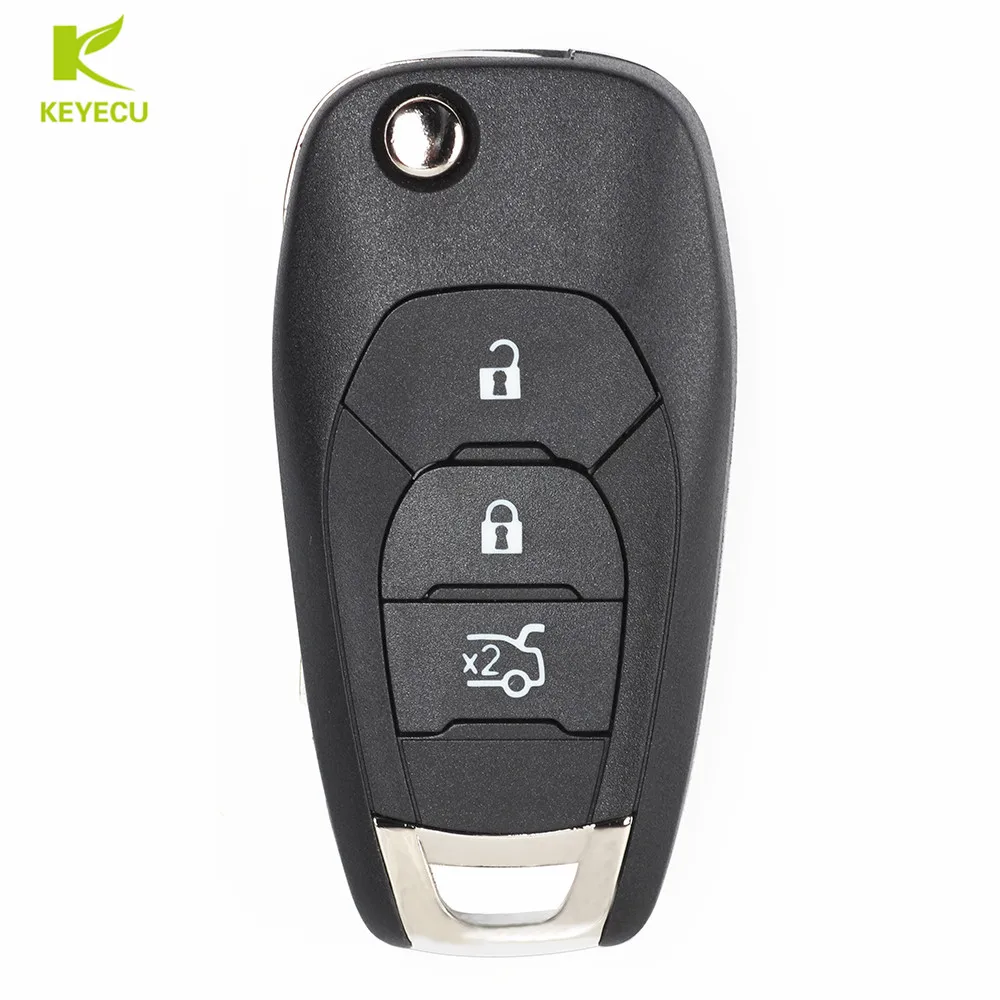 KEYECU новый флип Замена дистанционного ключа чехол Fob 3 кнопки для Chevrolet Cruze Aveo 2014 2017