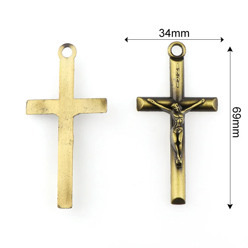 3 вида цветов Крест Иисуса христианские ювелирные украшения кресты инри подвески