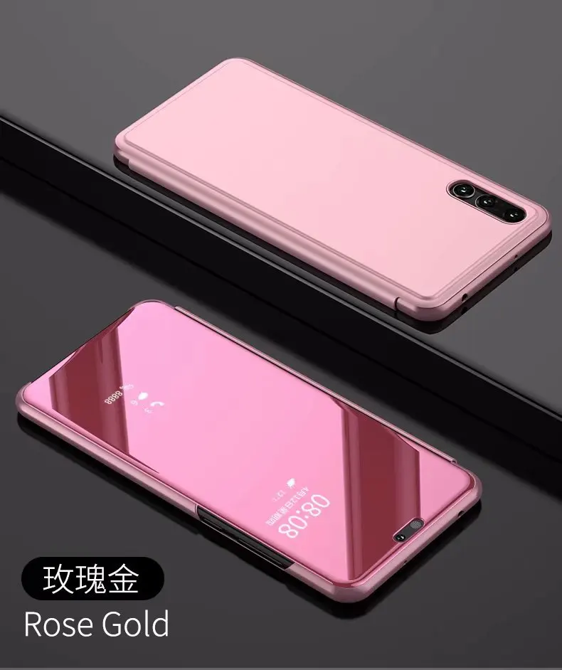 Прозрачный зеркальный флип-чехол для телефона huawei P20 P30 P10 mate 20 Pro P Smart Z на Honor 10 7C 8A 9 lite Y6 Y7 Y9 Prime чехол