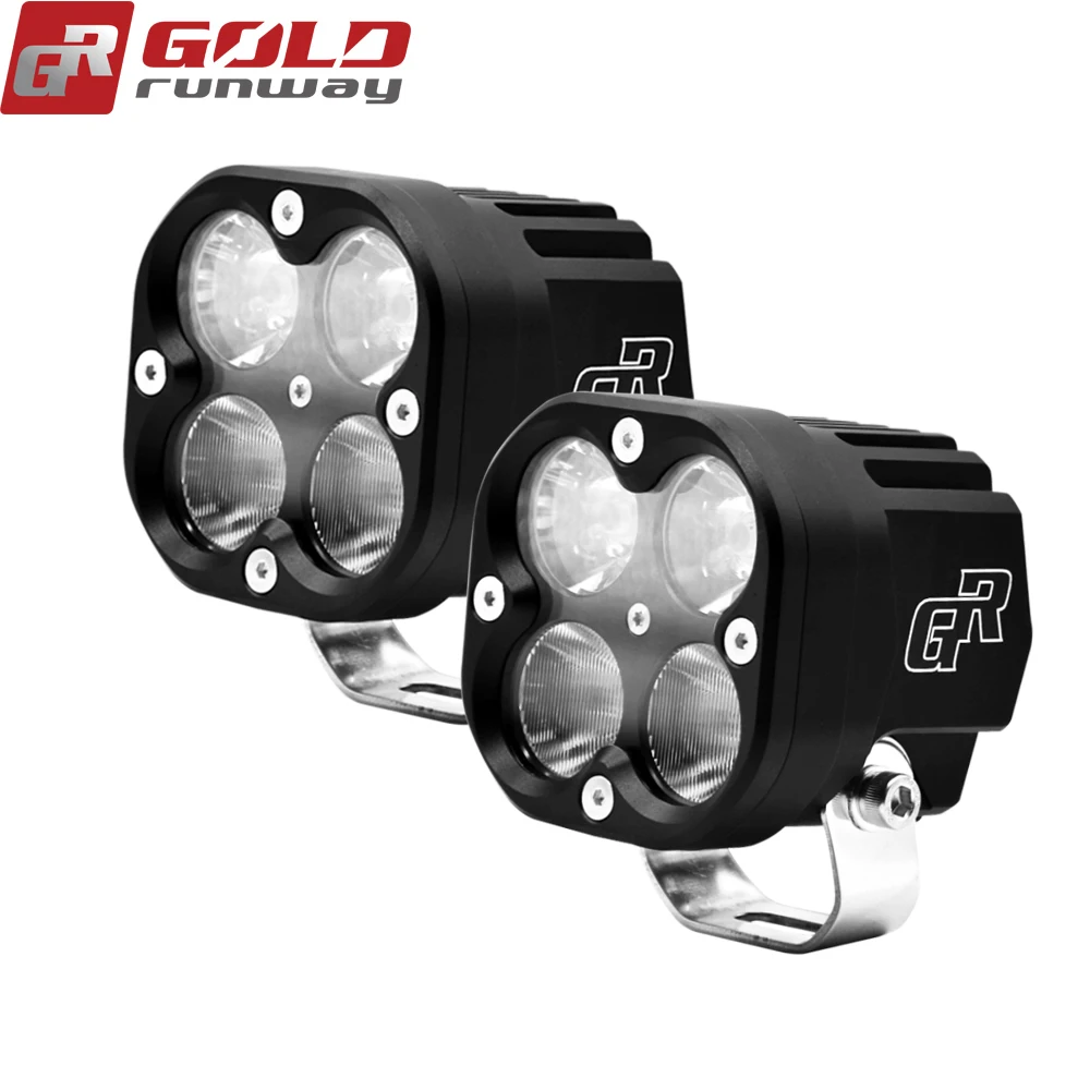 GOLDRUNWAY X4 40 Вт Противотуманные фары для мотоцикла светодиодный вспомогательный монтажный фонарь 4200 мл мото Автомобильные фары свет 12 В U3 светодиодный