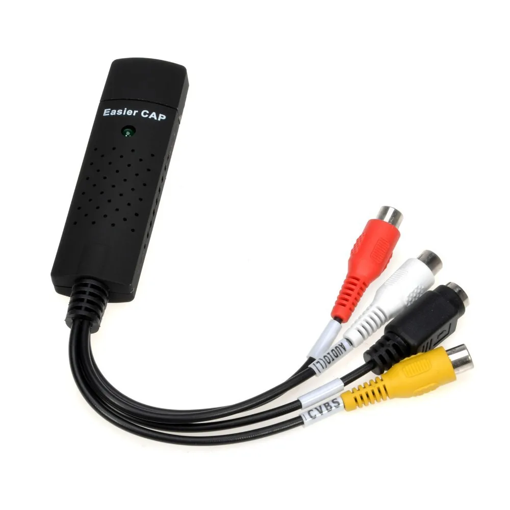 EasyCAP USB Video Capture Card Adapter TV DVD VHS Captura de v deo Audio AV for Computer/CCTV Camera 2.0 DC60 |