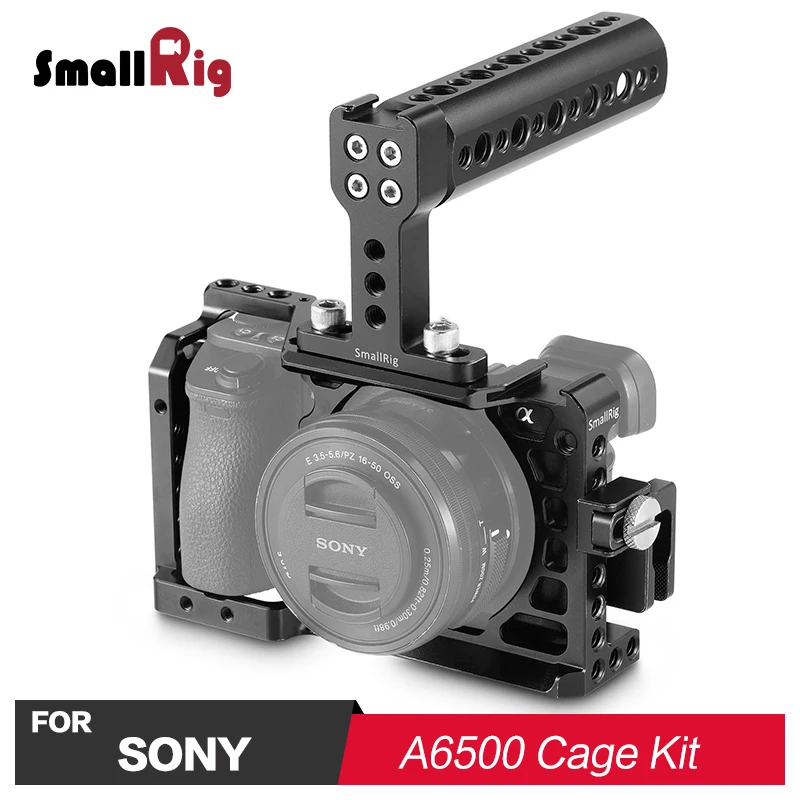 SmallRig камера клетка комплект для sony A6500 ILCE-A6500 с верхней ручкой и HDMI кабель зажим камеры аксессуары Rig 1968