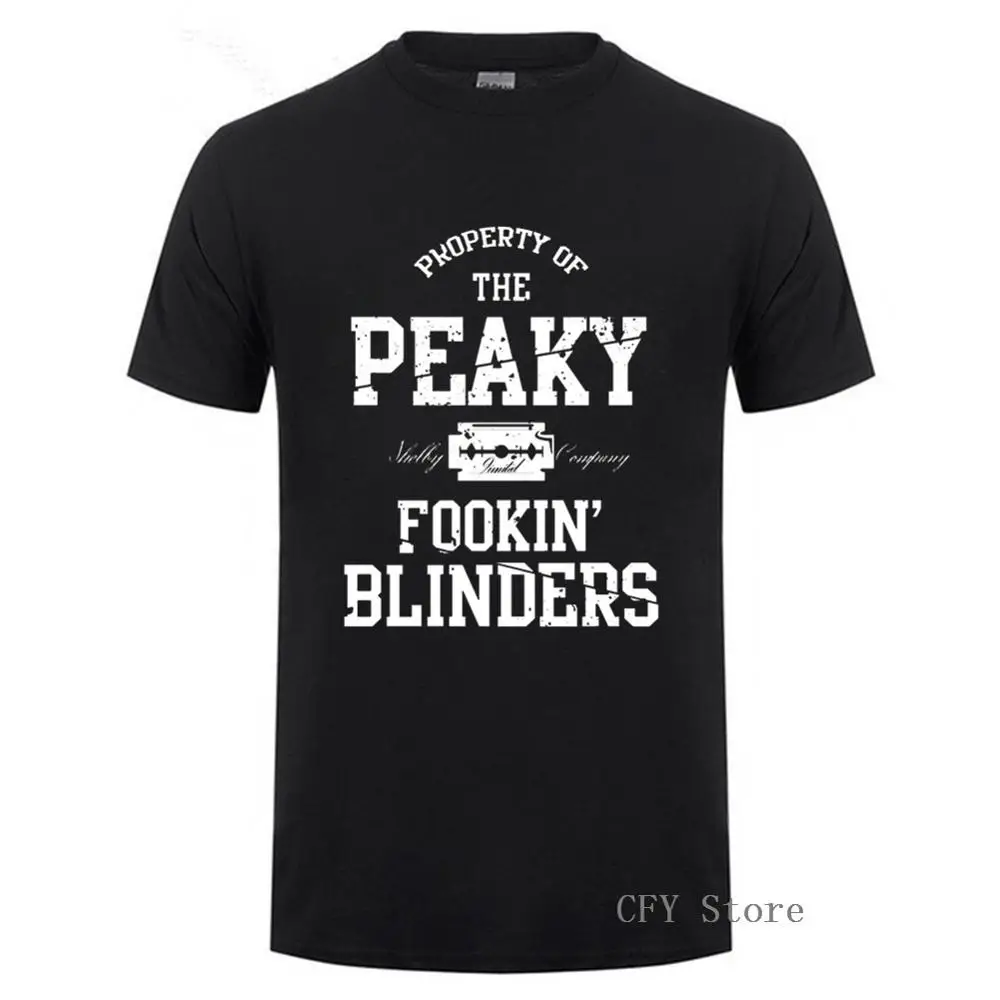 Мужская футболка с надписью THE PEAKY F BLINDERS черные футболки принтом лезвия бритвы