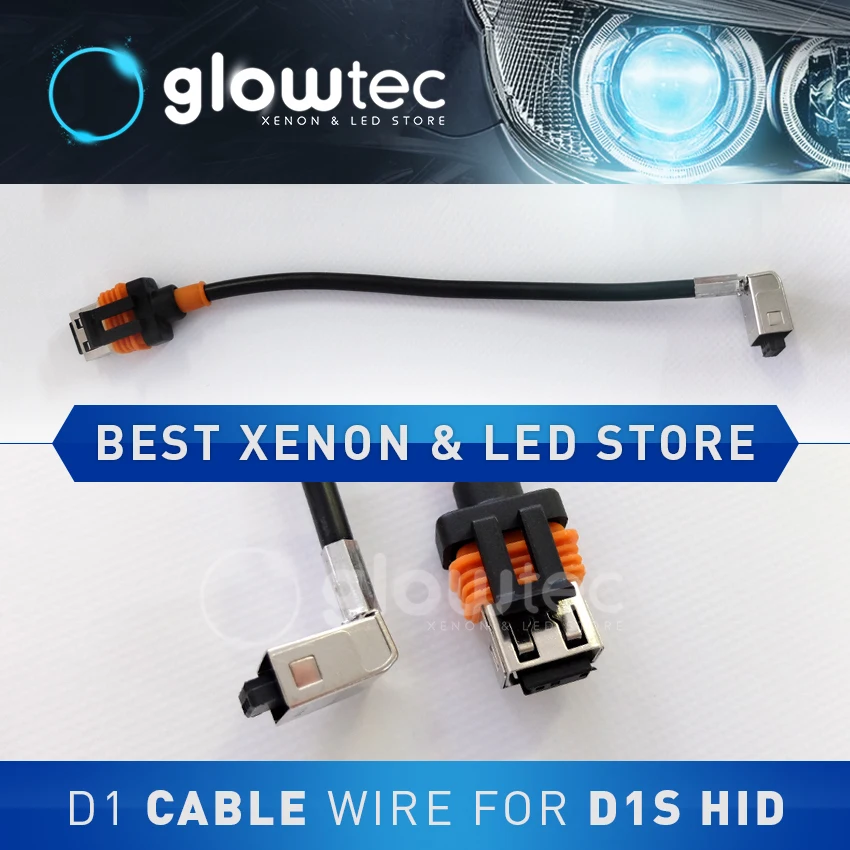 

D1 cable wire harness 1pc for D1S D1R D1C HID headlight bulbs 4300K 6000K 8000K 10000K 12000K 35W 55W HID ballast GLOWTEC