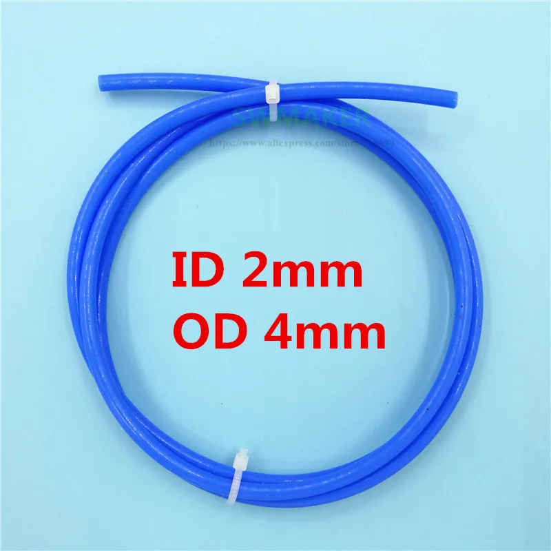 1/2 метра синий цвет PTFE труба для J head hotend RepRap Rostock Bowden горло экструдера 1 75 мм ID 2 OD 4