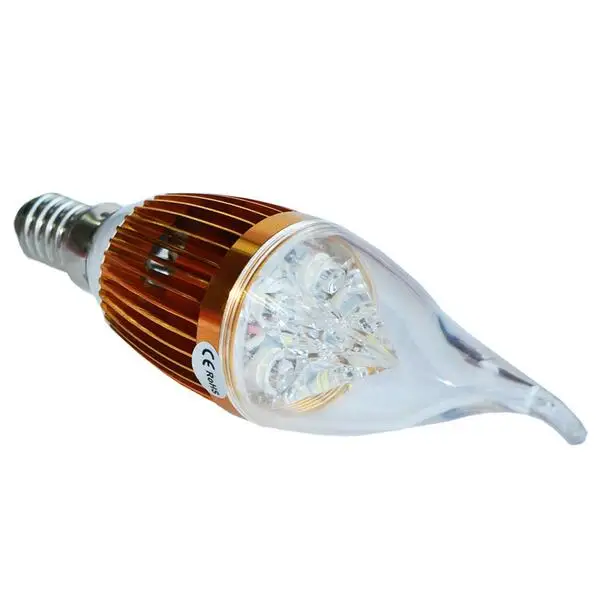 Оптовая продажа Бесплатная доставка 6 Вт E12 светодиодные свечи лампочки 540lm