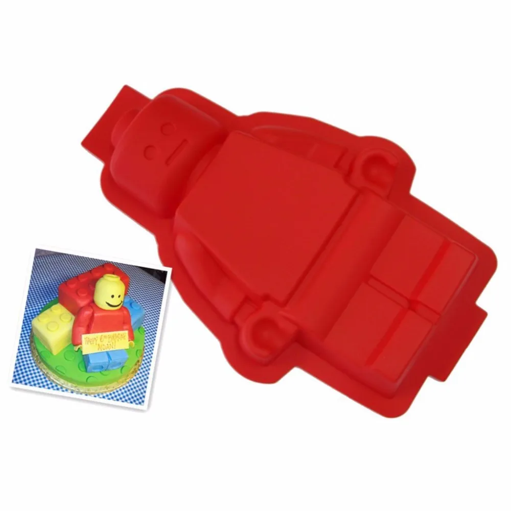 100% Пищевая силиконовая форма для украшения торта супер большой робот