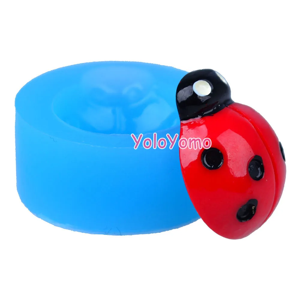 D424YL 25 3 мм Божья коровка Fleixble силиконовая форма-насекомое прессформы кекс Топпер