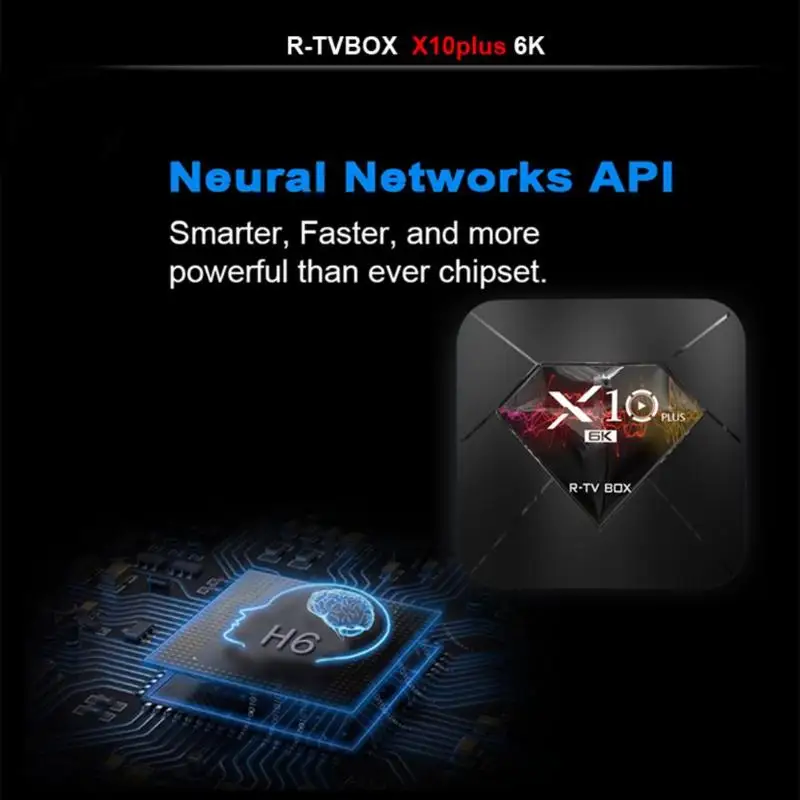 X10 Plus ТВ приставка Android 9,0 4+ 64G четырехъядерный WiFi 3D H.265 6K телеприставка Многоязычие и видео Поддержка форм