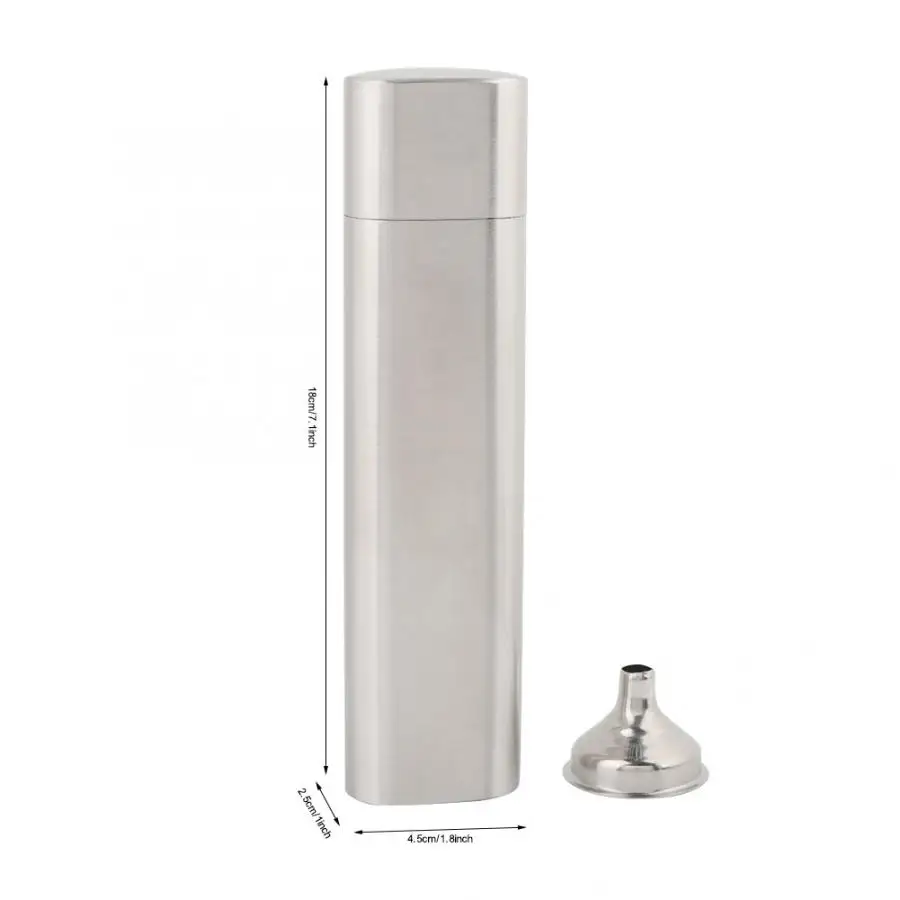 Экологичная бутылка для ликера плоская фляжка из нержавеющей стали с двумя