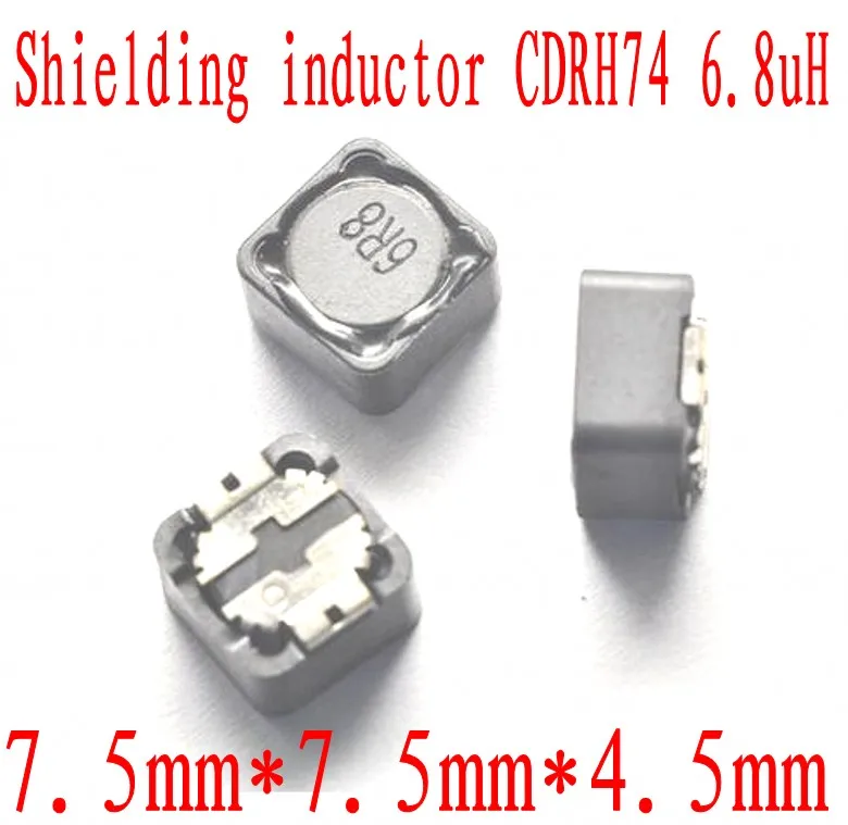 1000 шт./лот экранированный индуктор SMD Силовые индукторы 7*7*4 мм 6 8 мкГн CDRH74R 6R8