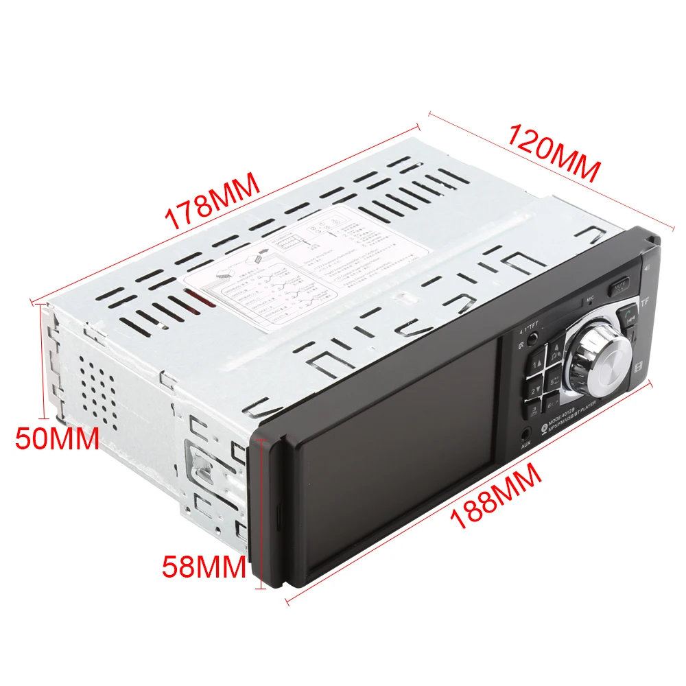 AMPrime 4012B 4 дюйма 1 Din автомагнитола Авто Аудио Стерео FM bluetooth Поддержка камеры