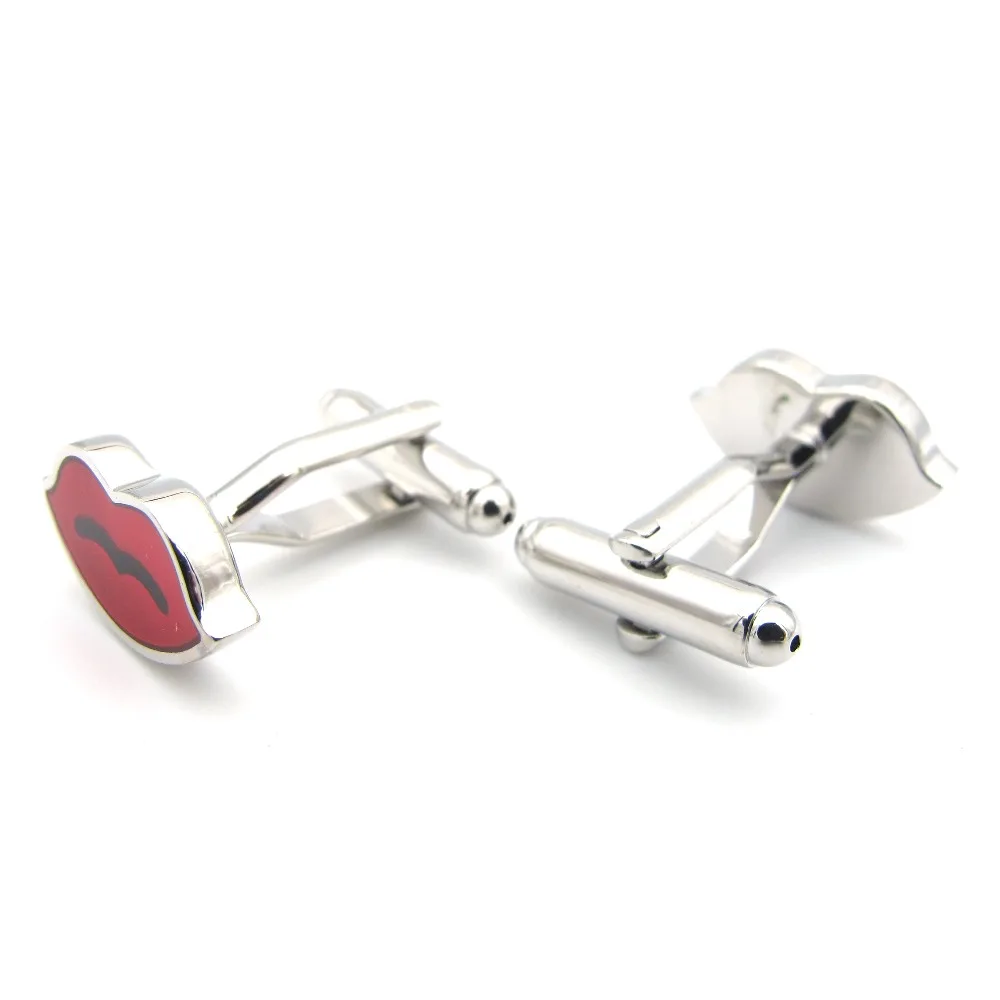 iGame New Arrival Red Lips Cuff Links Color Sexy Design Quality Brass Material Men Cufflinks Free Shipping | Украшения и