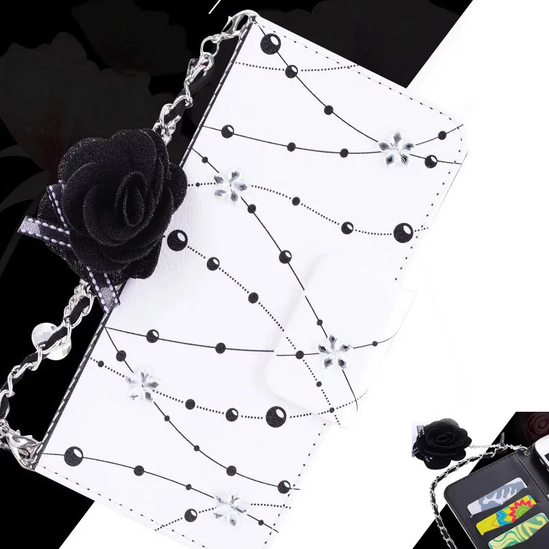 Чехол для Huawei P10 роскошный чехол с цветком и слотом карт из искусственной кожи