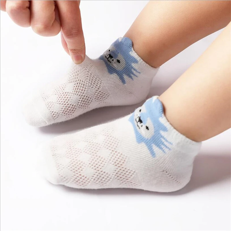 5 пар/компл.. Детские носки летние хлопковые для маленьких девочек бесшовные с