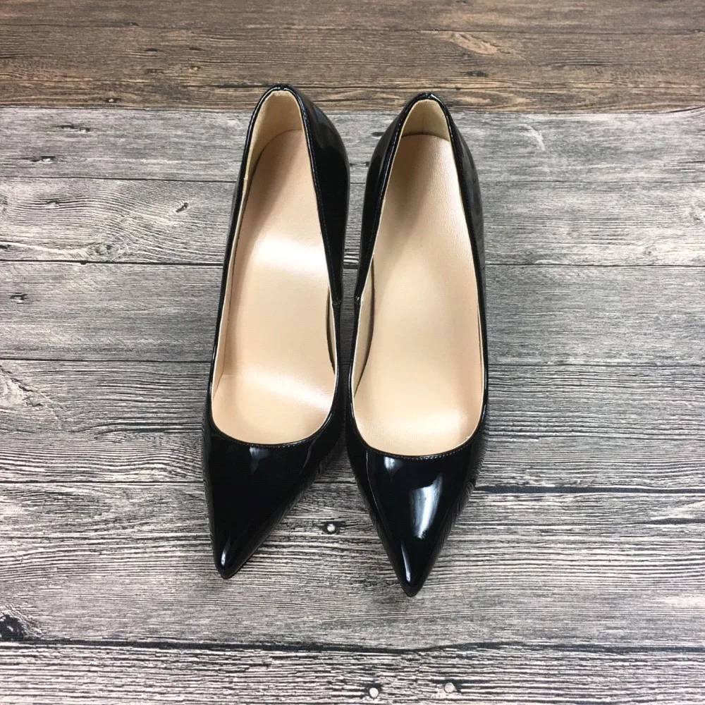 Новинка женские черные туфли на высоком каблуке Эксклюзивная Брендовая обувь из