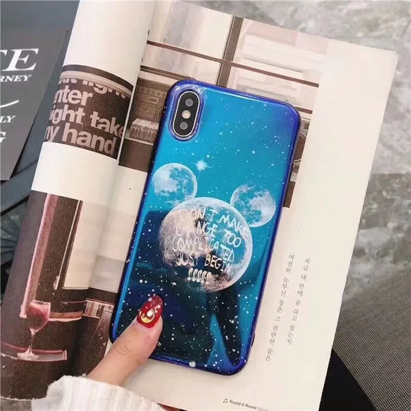 Zxtrby Blu-Ray Телефон чехол для iPhone 6 S 7 8 Plus X XS XR Max Мода Лазерная земля мягкий IMD задняя