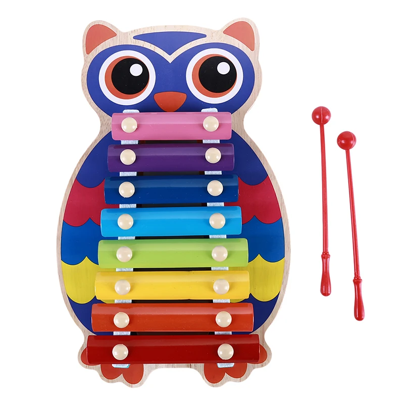 Деревянная игрушка музыкальный инструмент для детей игрушечная сова мультяшная