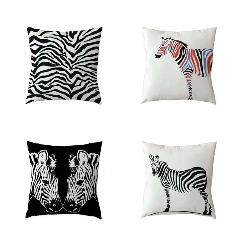 Черно белый полосатый комплект из четырех предметов с геометрическим рисунком