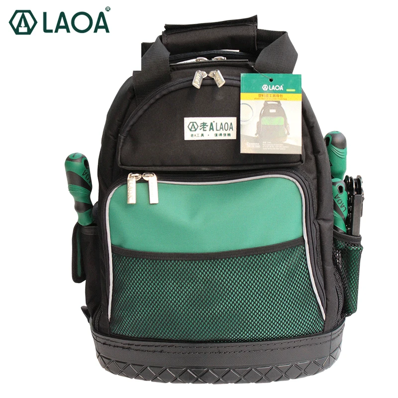 LAOA 1680D Shoulders Backpack Tool Bag Multifuctional Oxford Cloth Electrician Bags Storage Without Tools