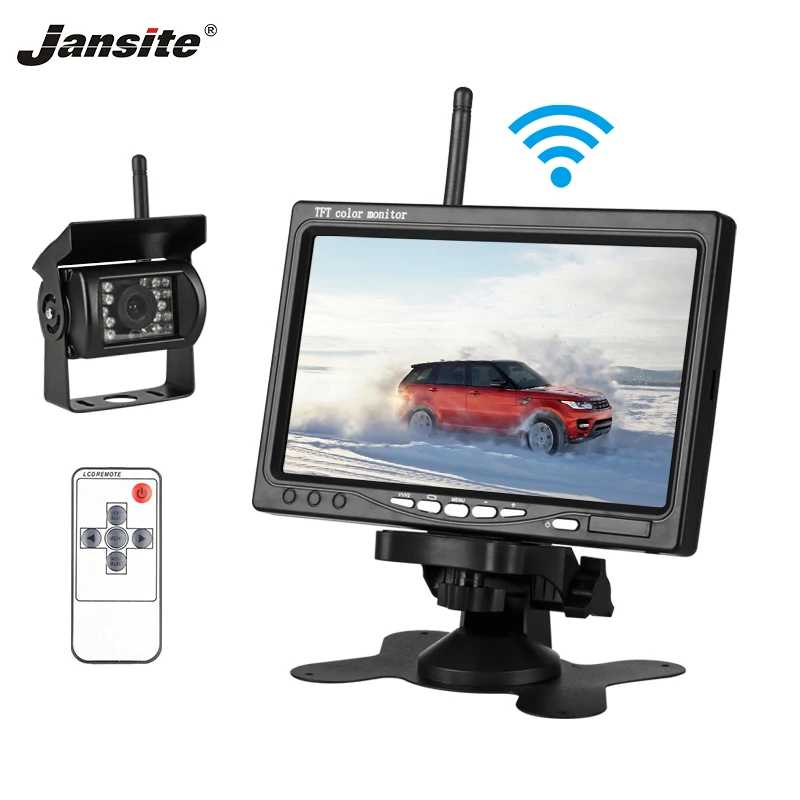 Jansite 7 дюймовый TFT LCD беспроводной автомобильный монитор заднего вида HD дисплей