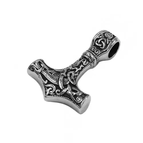 Норвежский викинг топор Байкер Подвеска Молот Тора кулон Нержавеющая сталь