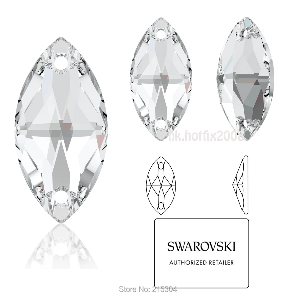 Новинка 2019 20 (выбрать вы хотите) Swarovski Element 3223 Navette ( 2 отверстия) пришивные