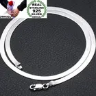 Ожерелье-цепочка из серебра 925 пробы, в европейском стиле