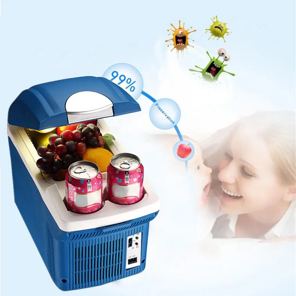 8L Mini Portable Cooling Warming Refrigerators Freezer Insulation Box Dual Use Cooler Warmer For Auto Car Outdoor Picnic Travel