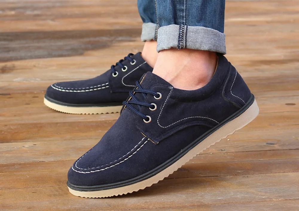 2015 новые люди свободного покроя скраб кожи дышащая мужская обувь | Обувь