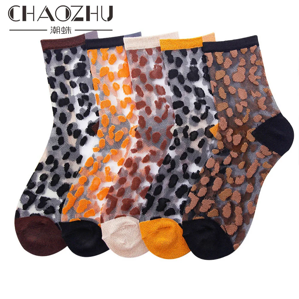 Носки Chaozhu женские прозрачные шелковые пикантные Модные Повседневные Дышащие с