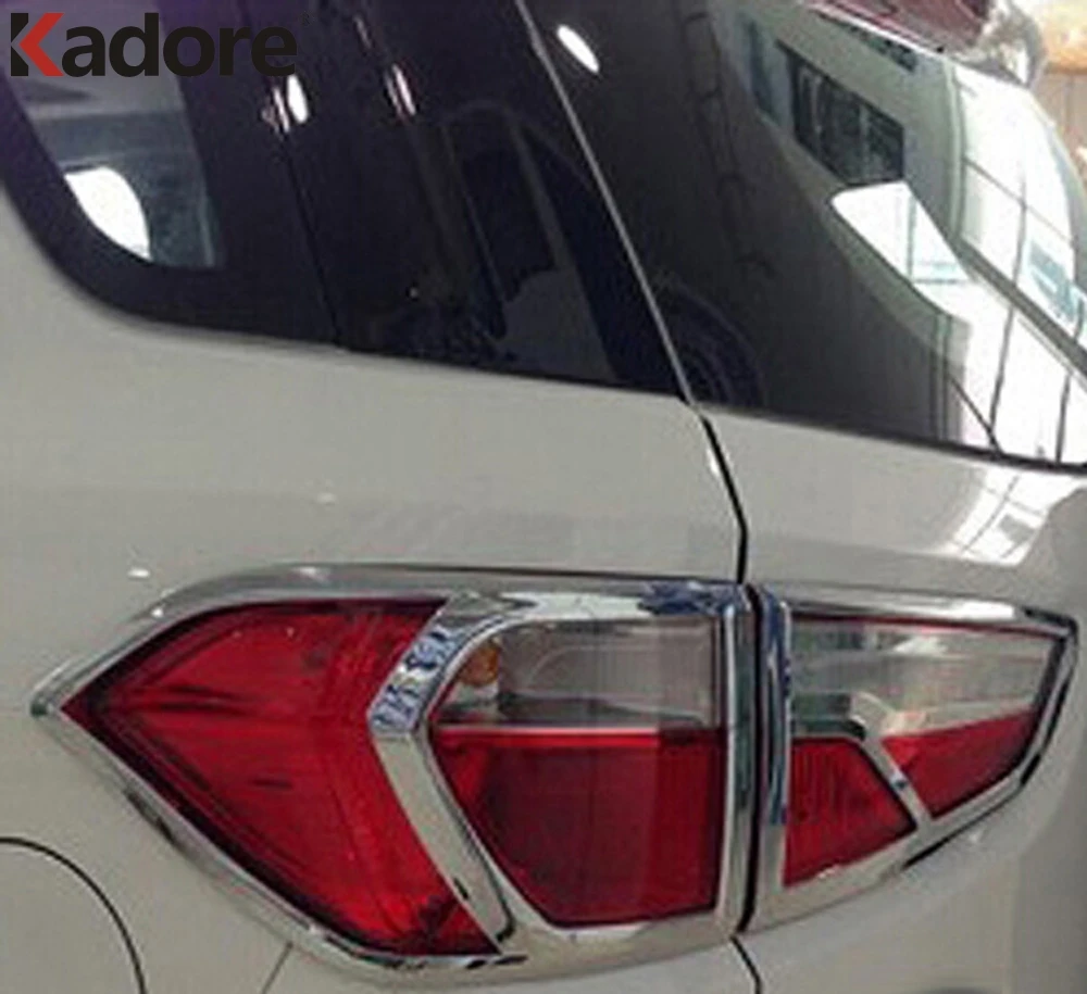 Для Ford Ecosport 2013 ABS Хром Задняя Крышка лампы Накладка задний фонарь наклейка Рамка внешние аксессуары