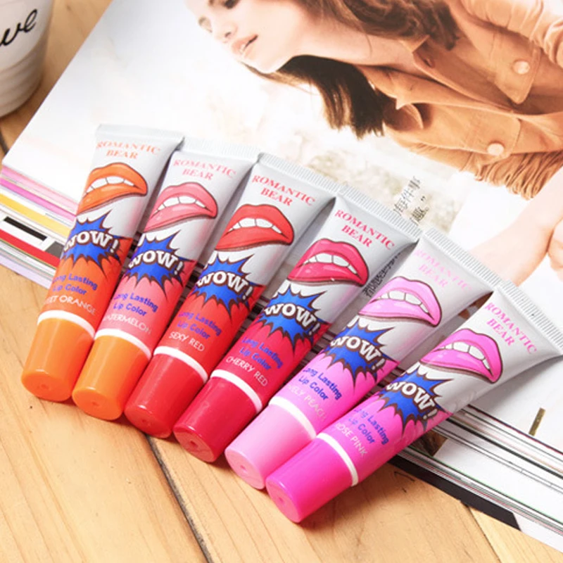 Романтический медведь длительный Блеск для губ easy peel off Водонепроницаемый глос