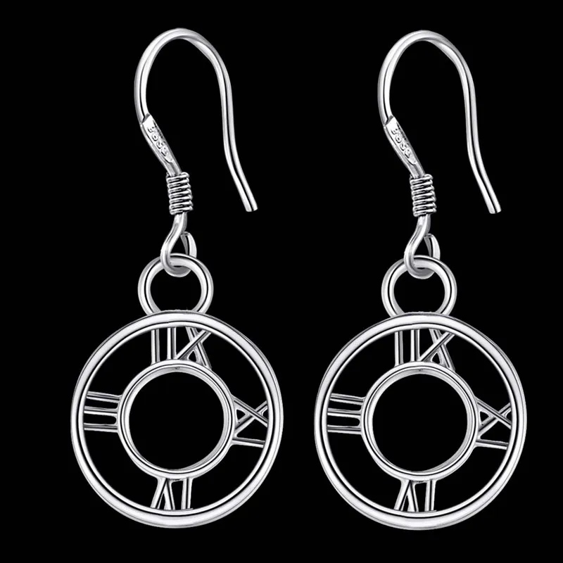 Изящные Ювелирные изделия Круглые висячие серьги винтажные римские с цифрами