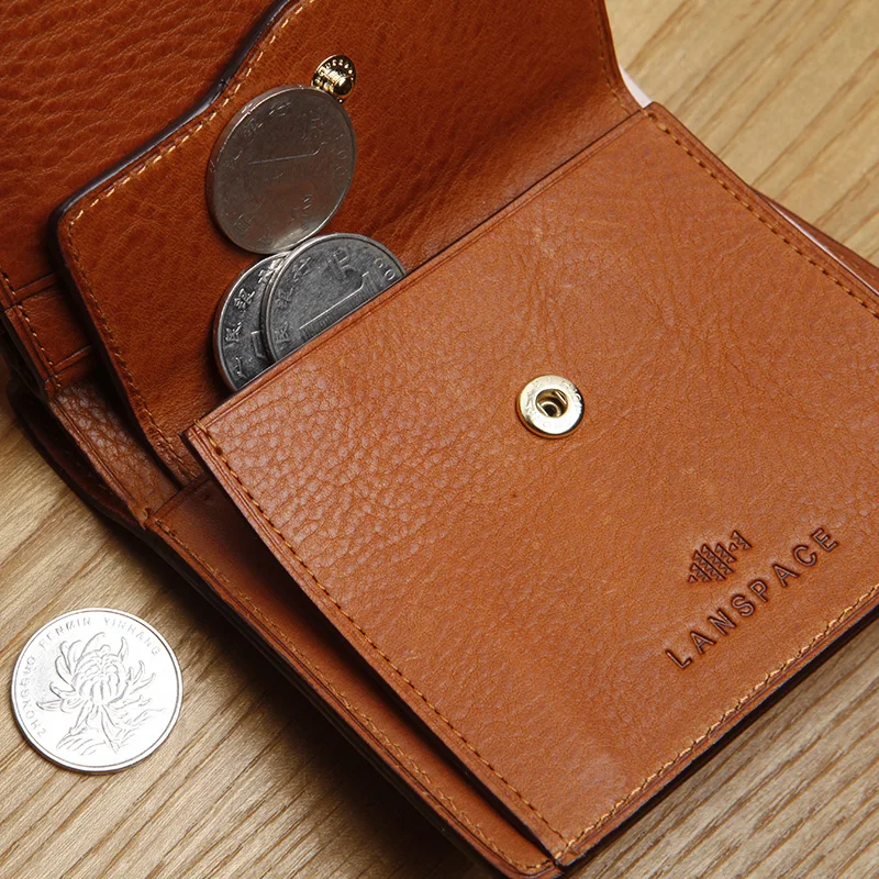 Кошельки LANSPACE из натуральной кожи в японском стиле итальянские кожаные сумочки