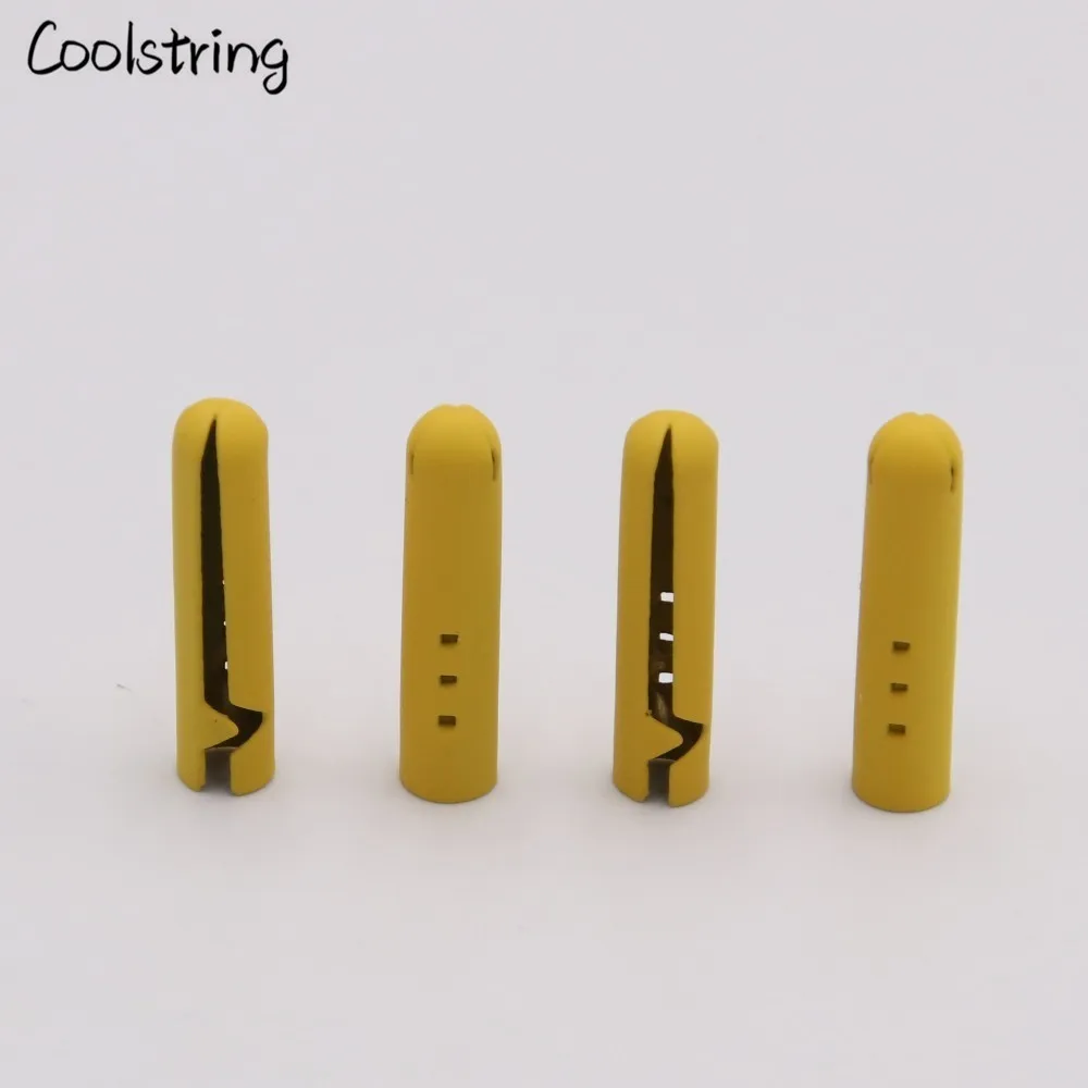 Coolstring 4pcs/1Set Yellow Red Navy Shoestrings Metal head hoodies LACES TIPS DIY Drawstring Clothes Accessories Replacement