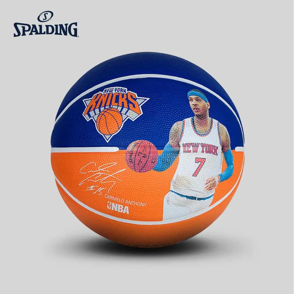SPALDING outdoor Carmelo Anthony signature basketball official size 7 rubber men's match ball basketbol 83-341Y